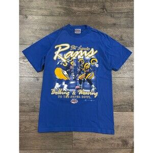 Vintage 2000 Sport Attack St. Louis Rams Super Bowl Bobbing Weaving T-Shirt M